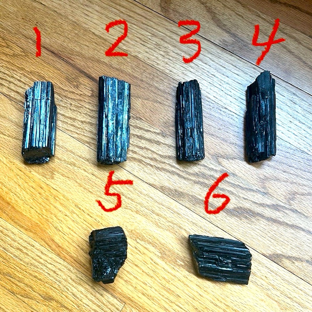 Nature black tourmaline crystal